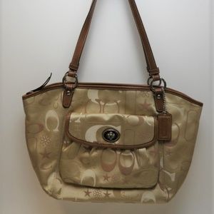 Coach Brown Sateen Purse